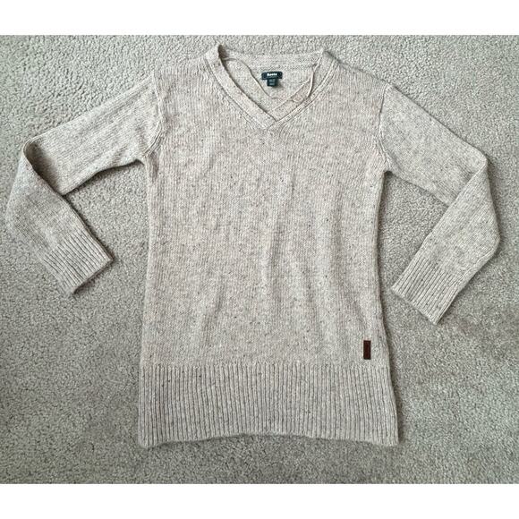 Roots Canada Women’s Sweater XS Beige Merino Wool Alpaca Blend V-Neck - Picture 1 of 6